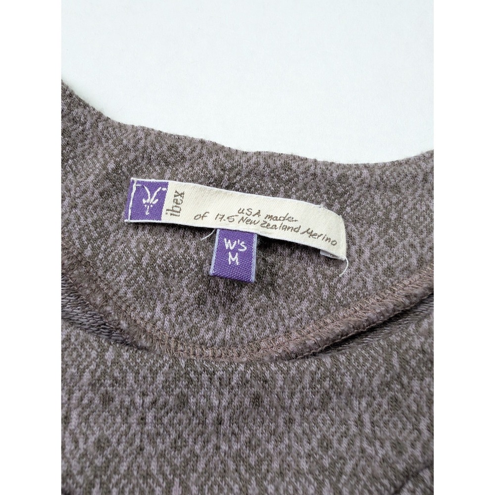 Ibex Merino Wool Womens Medium Purple Pattern Base Layer Long‎ Sleeve - Picture 2 of 9
